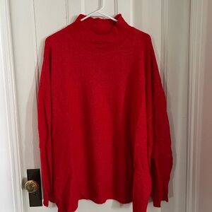 Modcloth Vibrant Red Mockneck Sweater